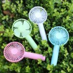 Wholesale Portable USB Rechargeable Handheld 3 Speed Strong Wind Electric Small Mini Cooling Fan (White)